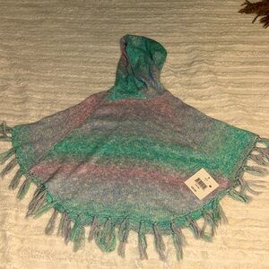 Falls Creek, Girls Denim Girls, Multi-Color Shawl (fringe), Size 6/6x…New/Tags